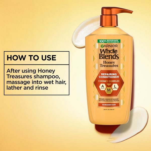 Garnier Whole Blends Honey Treasures Repairing Conditioner - 12.5 fl oz