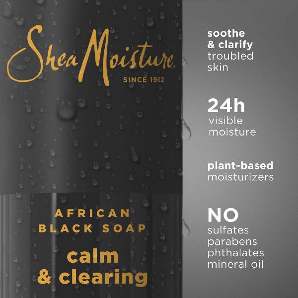 SheaMoisture Body Wash Calm & Clearing - African Black Soap with Aloe & Vitamin E - 18 fl oz
