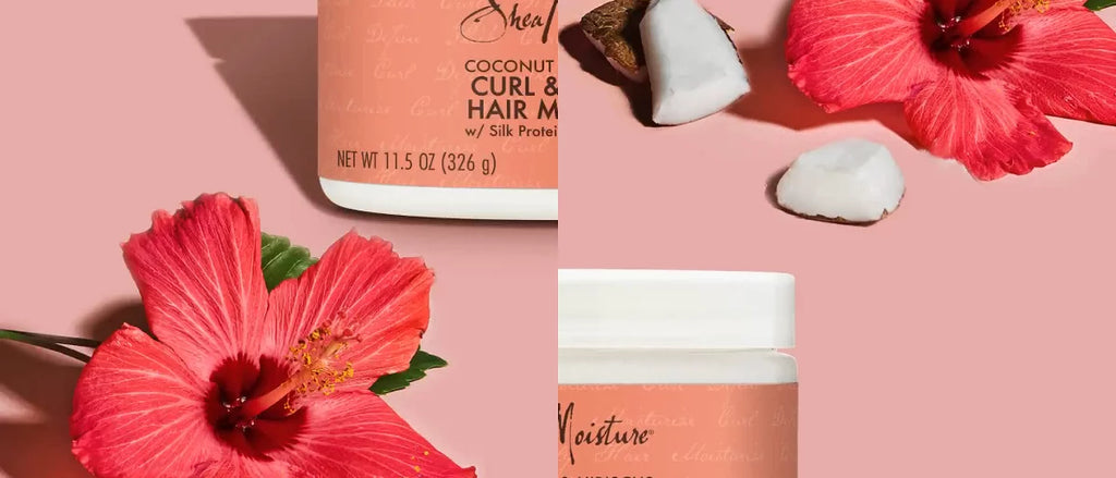 SheaMoisture Coconut & Hibiscus Curl & Shine Hair Mask For Naturally Curly Hair - 11.5oz