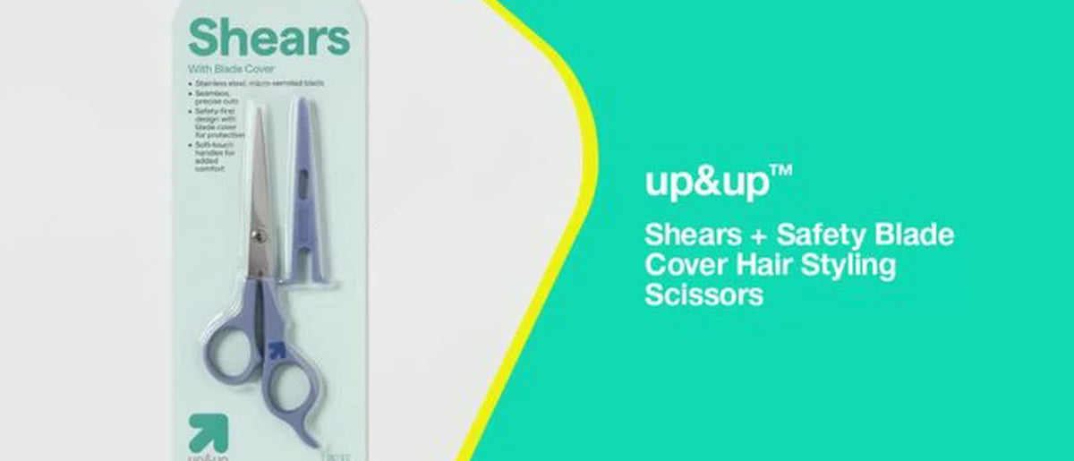 Shears + Safety Blade Cover Hair Styling Scissors - up&up™