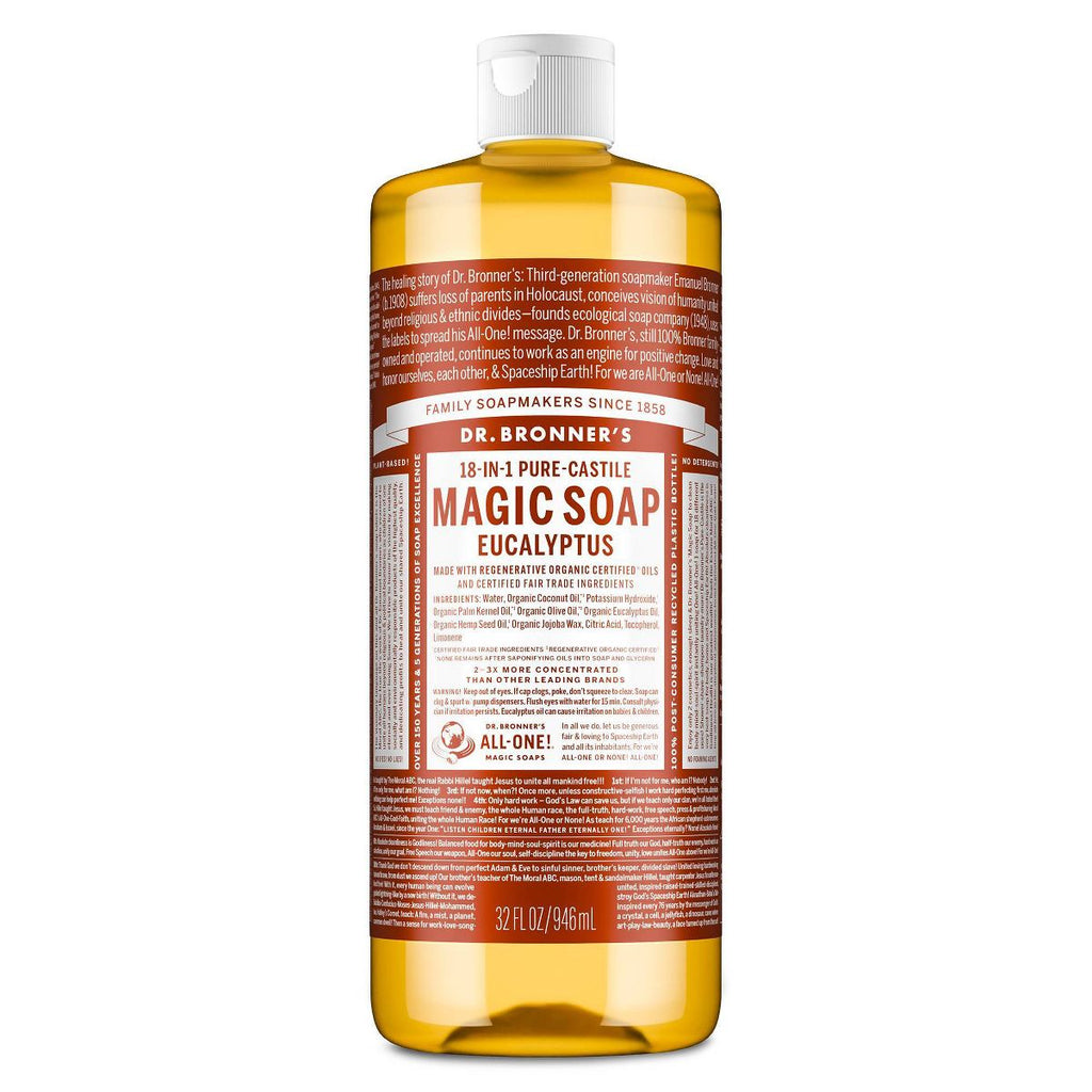 Dr. Bronner's Magic Pure Castile Liquid Soap Bodywash - Eucalyptus - 32 fl oz